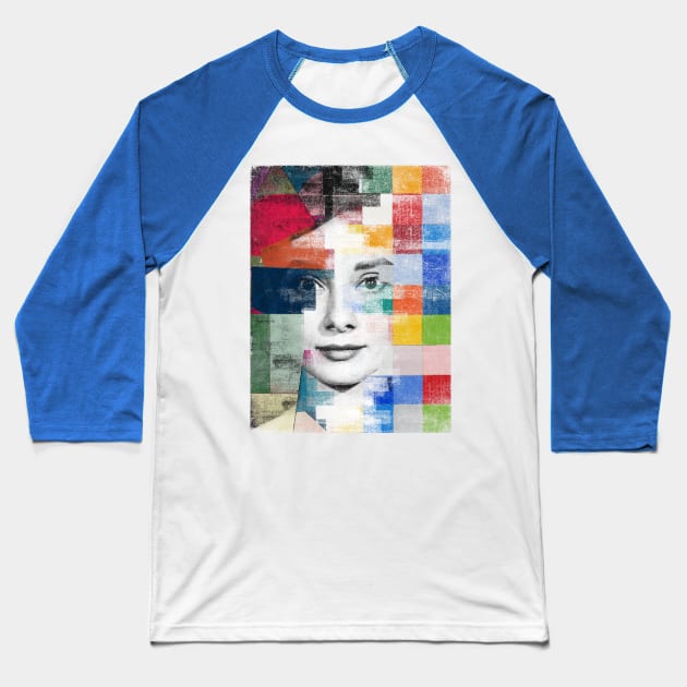 Audrey Baseball T-Shirt by bulografik